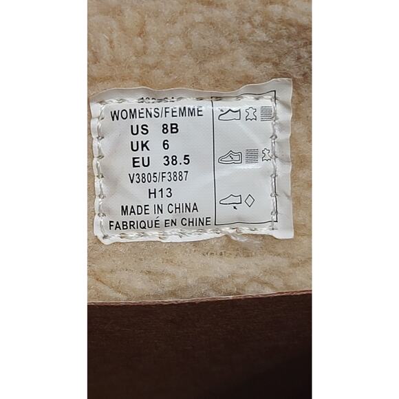 Lands End Charles short cognac brown snow boots women's 8 NIB suede leather - Picture 7 of 11